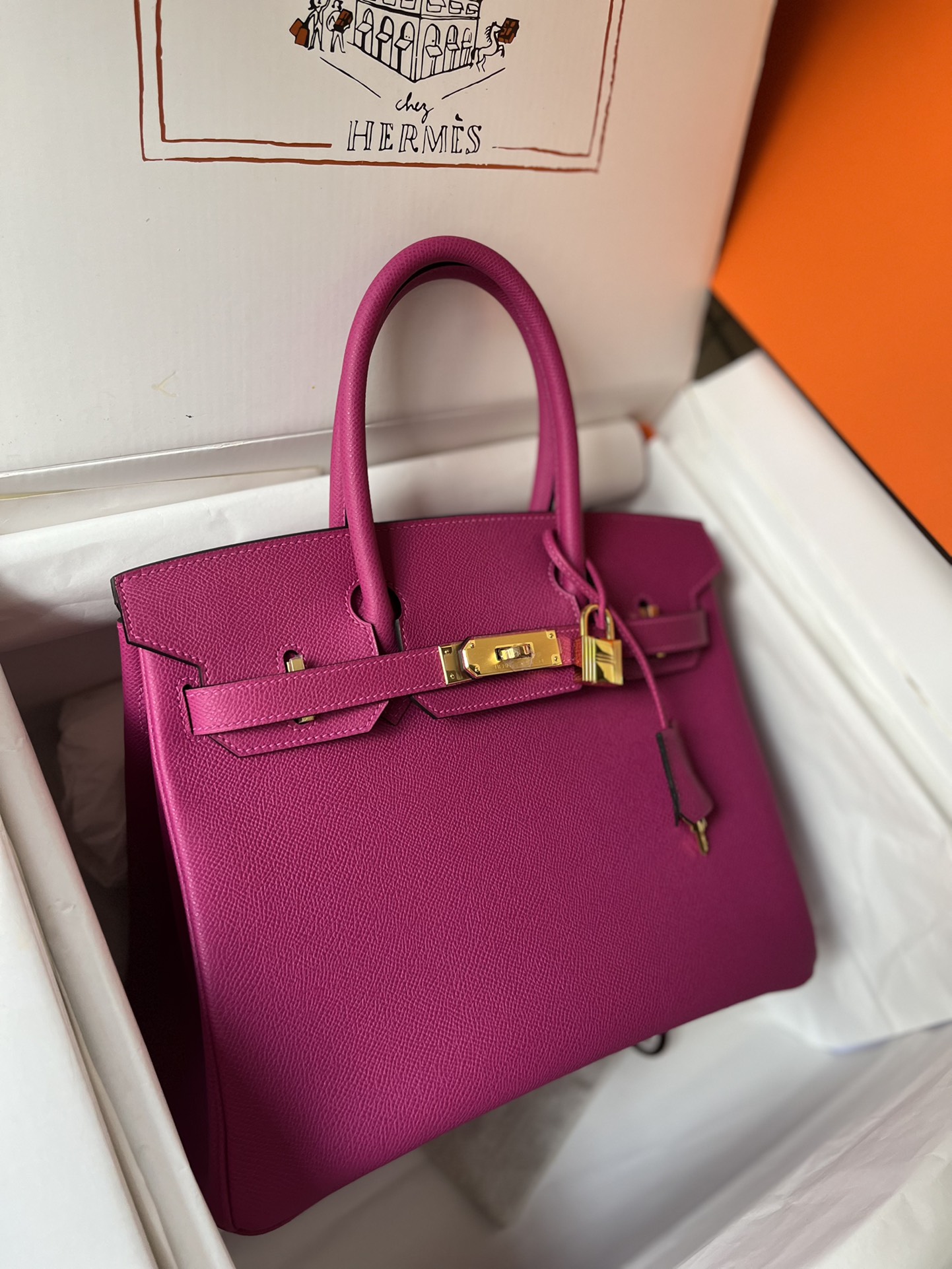 에르메스 버킨백30 립스틱 금장 앱송